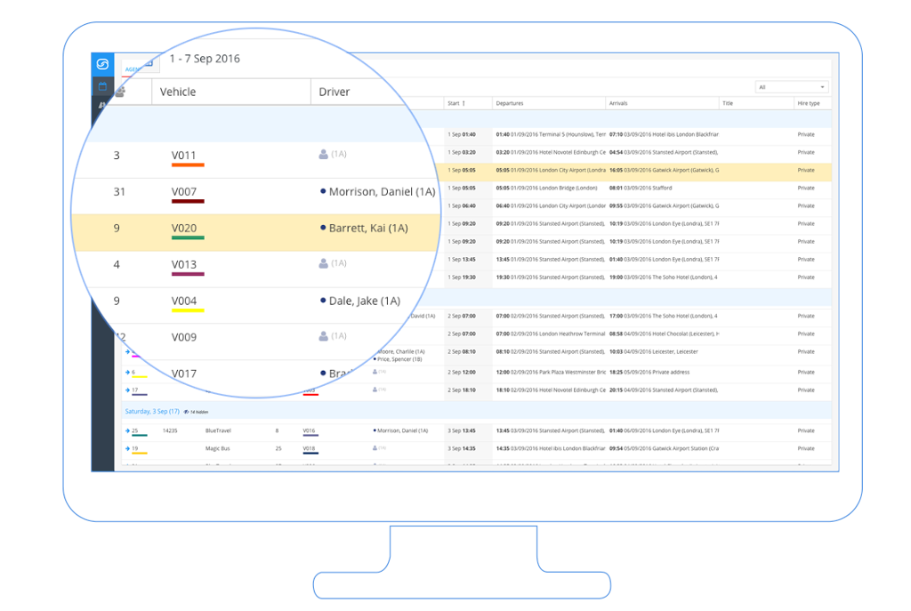 Software for bus charter companies