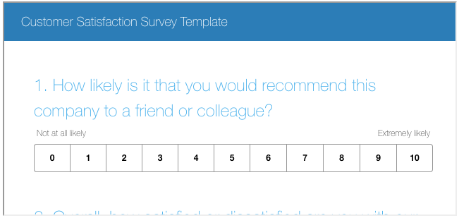 SurveyMonkey satisfaction survey example