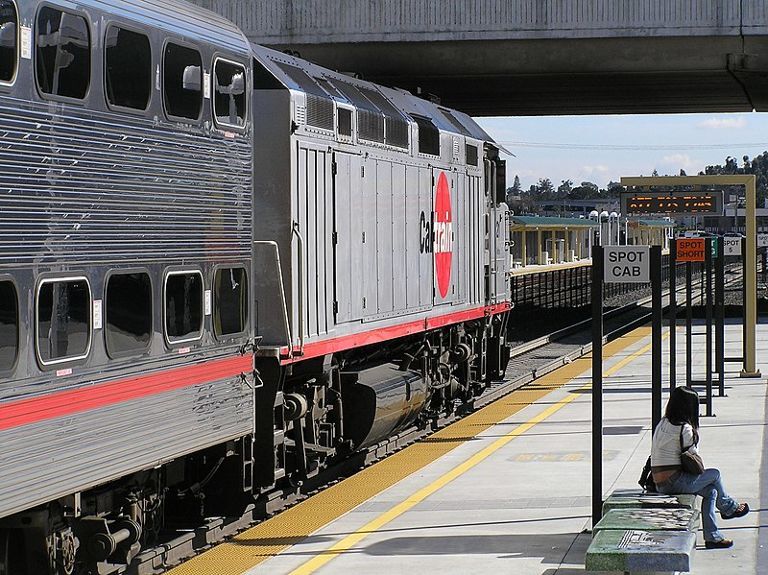 Caltrain at station