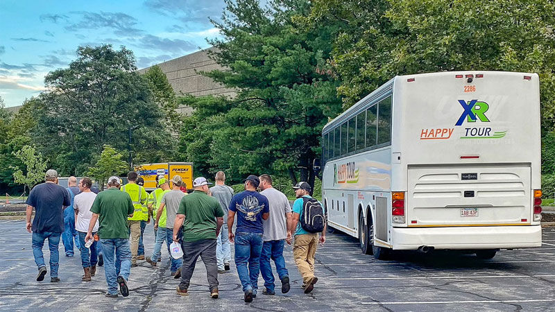 Drivers going to work