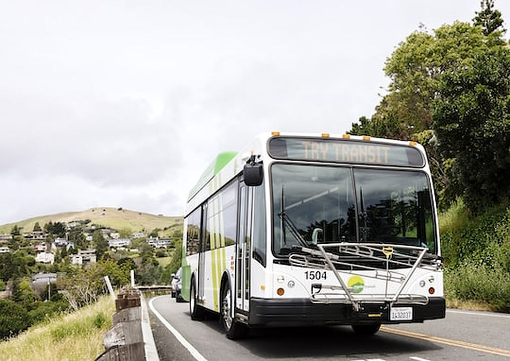 marin transit and uber - fleet bus