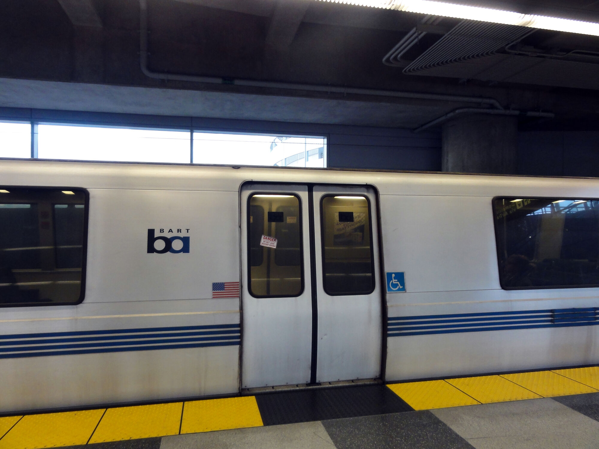 Bay area train at the station