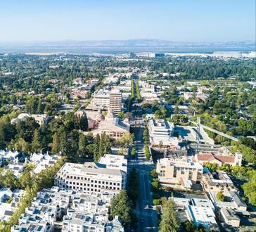 Mountain view aerial photo