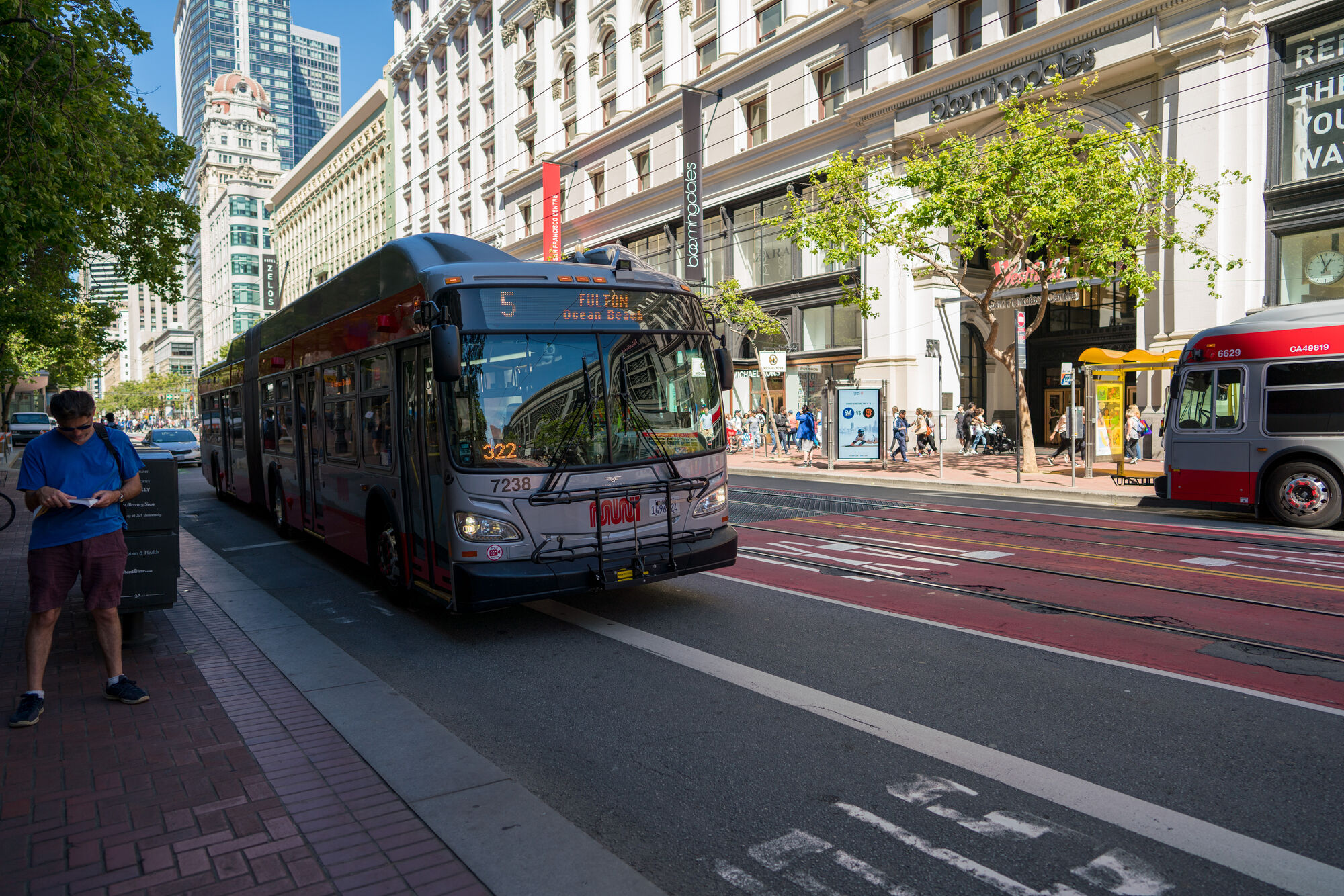 A bus during service