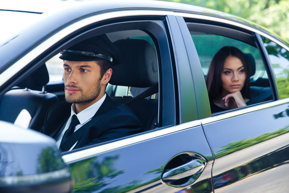 Elegant driver on limo