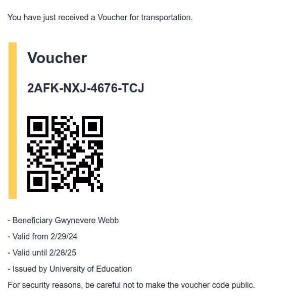 Voucher generato