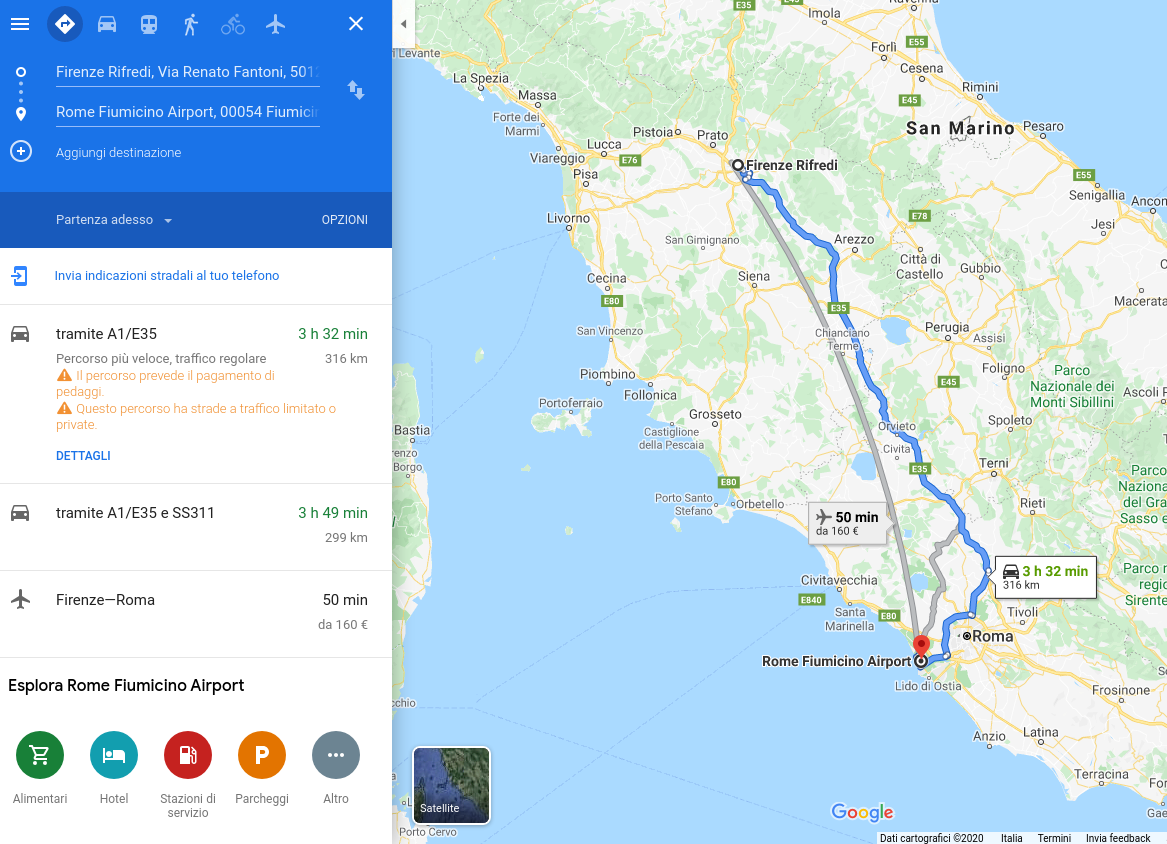 Percorso su Google Maps